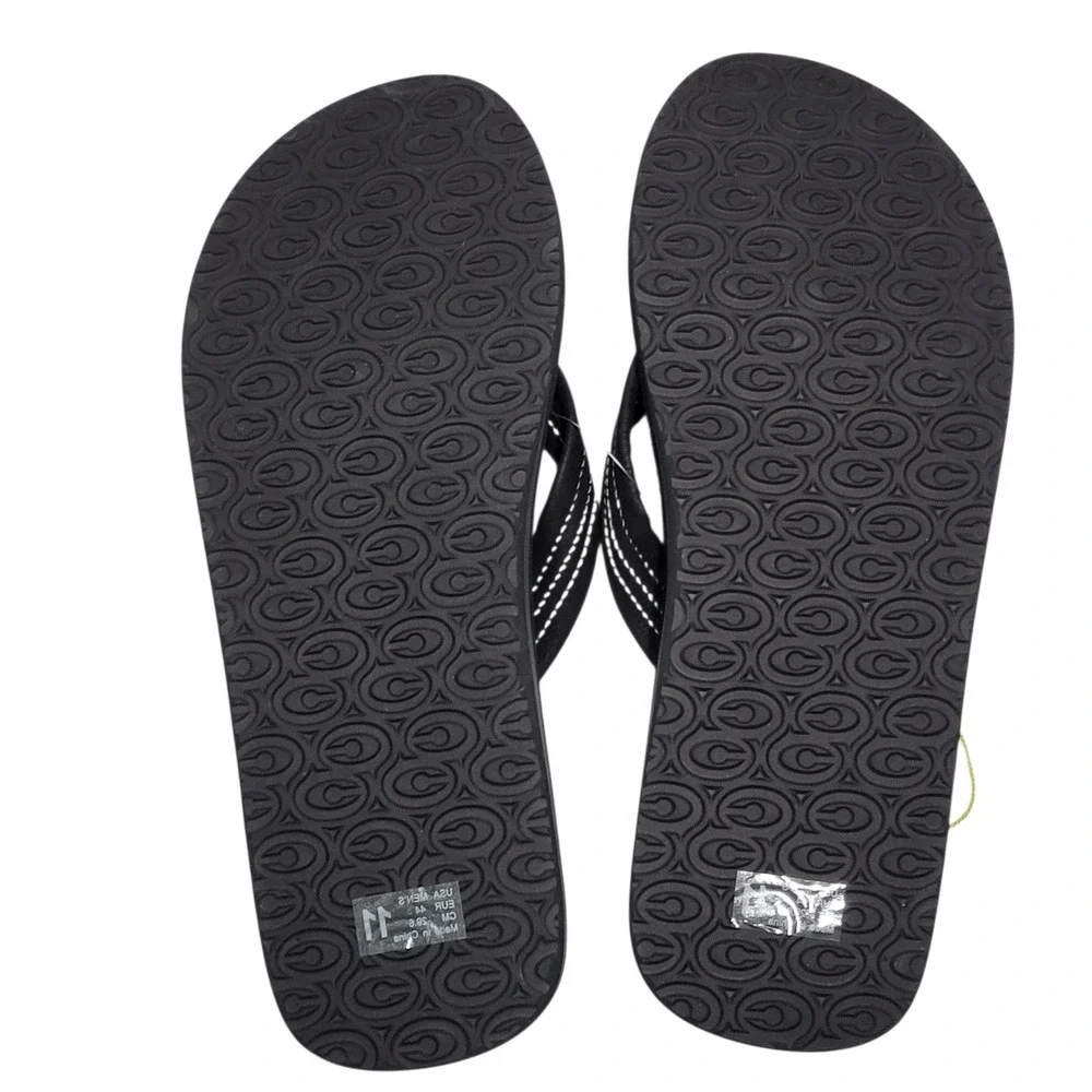 Cobian Oceanside Flip Flop Sandals Men Size 11 Black Arch Support Beach Pool NEW